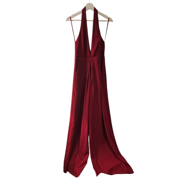 Anthropologie BHLDN Jill Stuart NEW Mara Jumpsuit Red Currant sz 6 S Women's